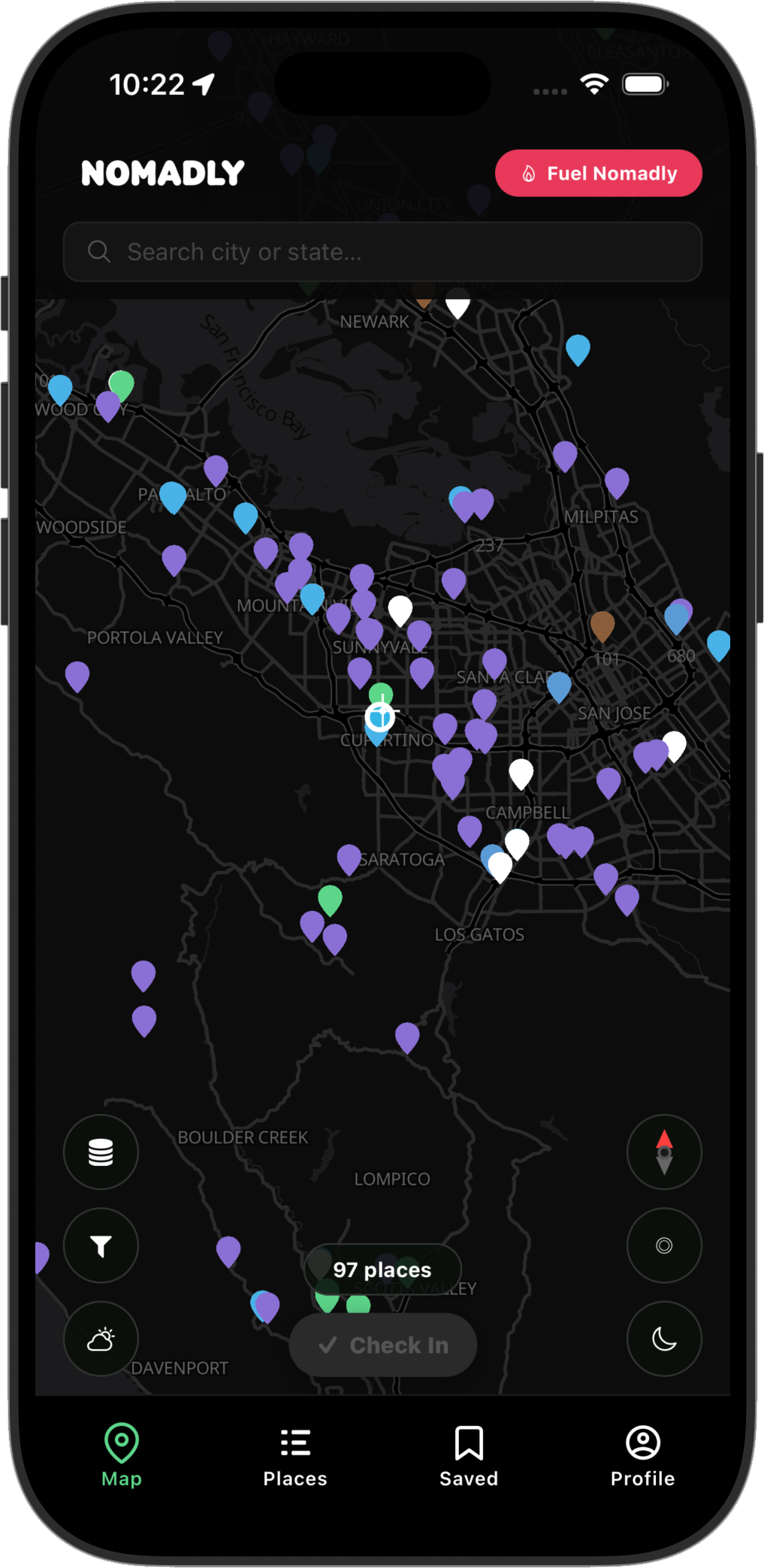 Dark map style