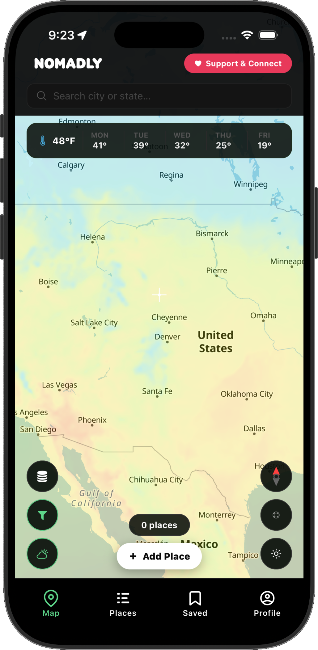 Temperature overlay